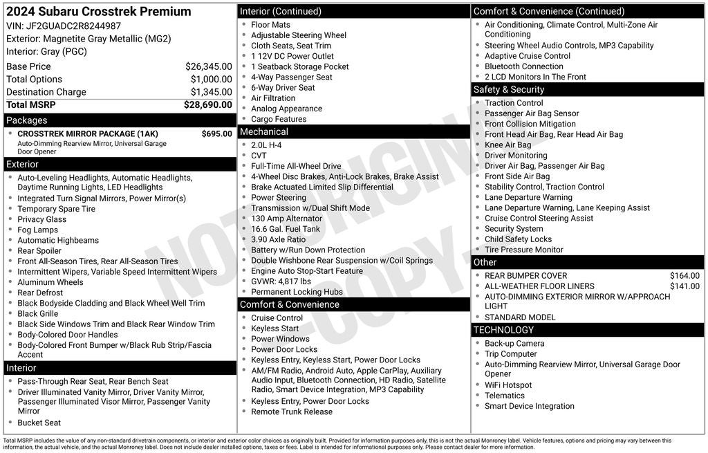 2024 Subaru Crosstrek Premium