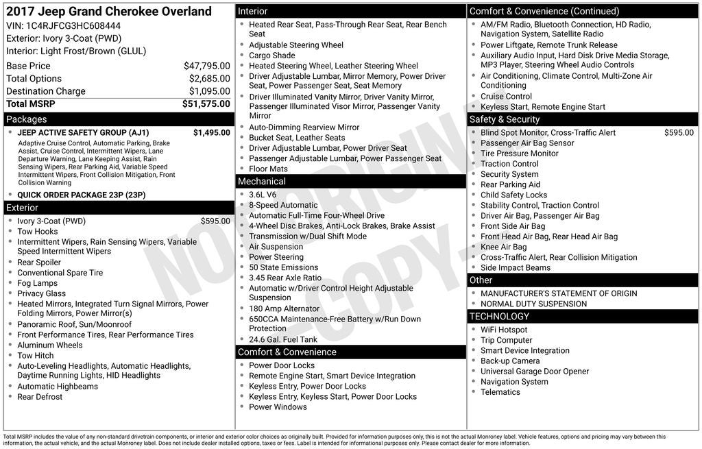 2017 Jeep Grand Cherokee Overland