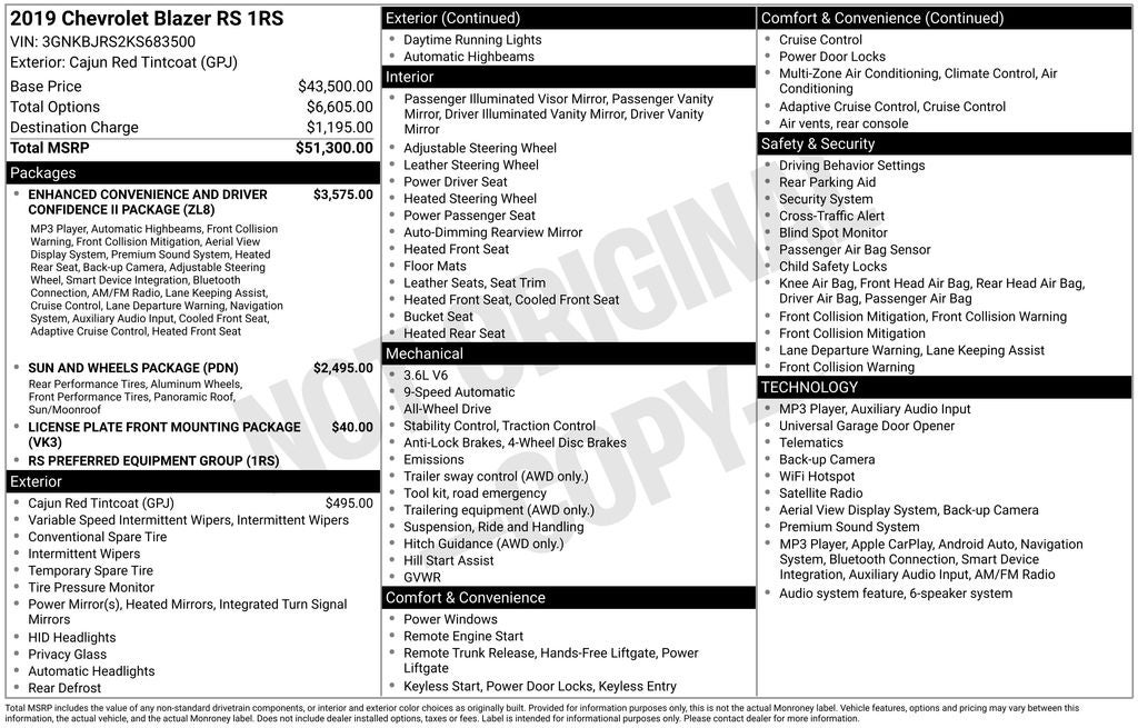 2019 Chevrolet Blazer RS