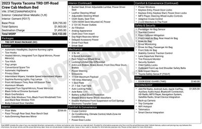 2023 Toyota TACOMA TRD OFFRD TRD Off-Road V6