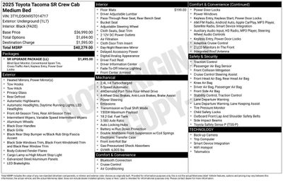2025 Toyota TACOMA SR SR