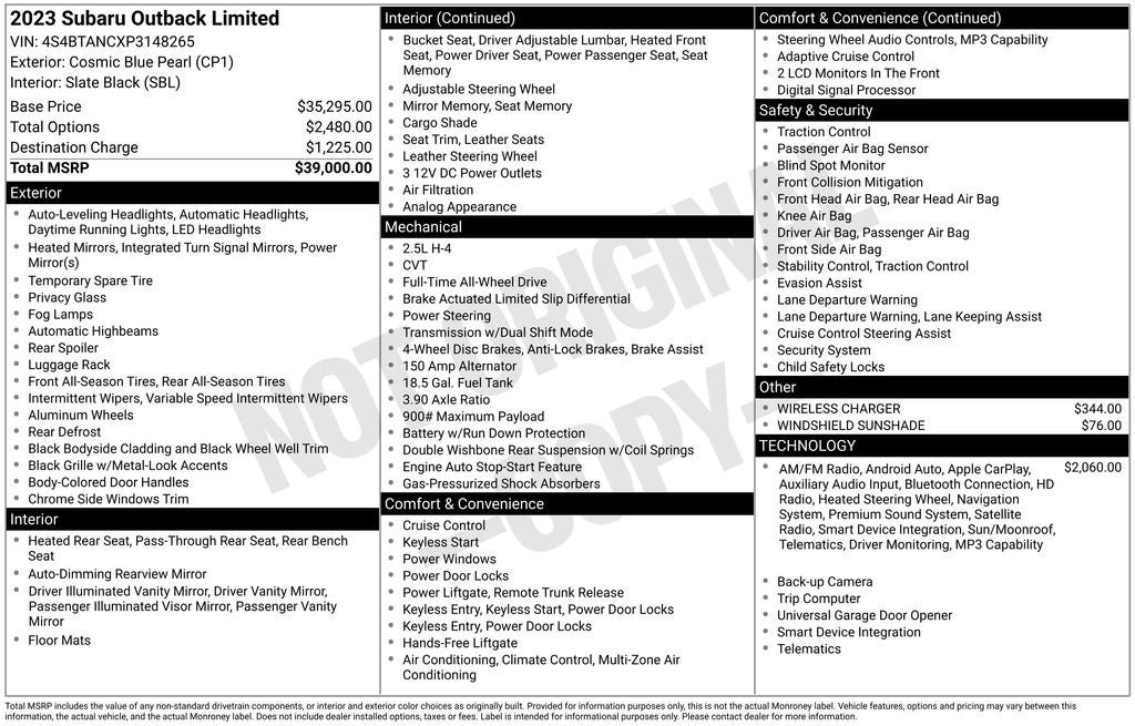 2023 Subaru Outback Limited