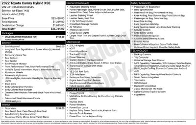 2022 Toyota CAMRY XSE