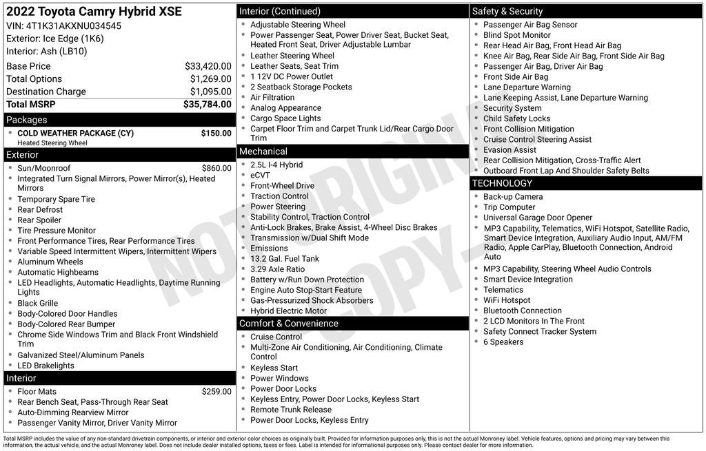 2022 Toyota CAMRY XSE
