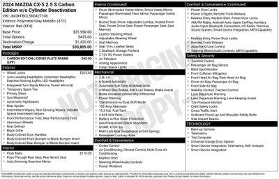 2024 Mazda Mazda CX-5 2.5 S Carbon Edition