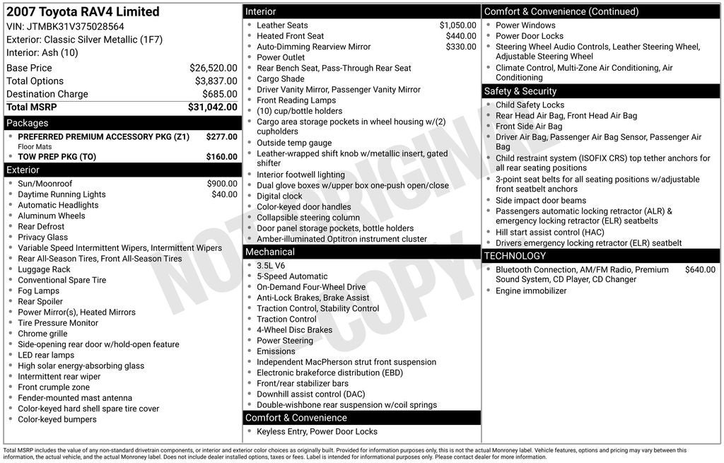 2007 Toyota RAV4 Limited
