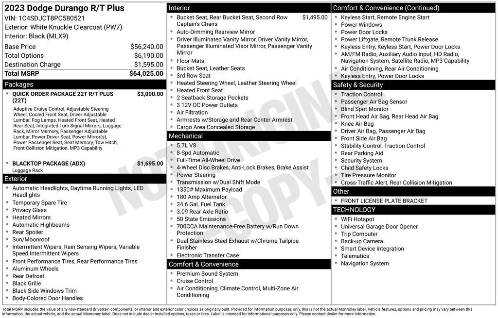 2023 Dodge Durango R/T Plus