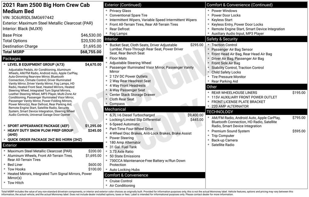 2021 RAM 2500 Big Horn
