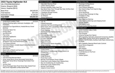 2022 Toyota Highlander XLE