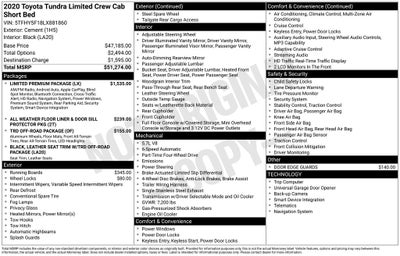 2020 Toyota TUNDRA 4X4 Limited