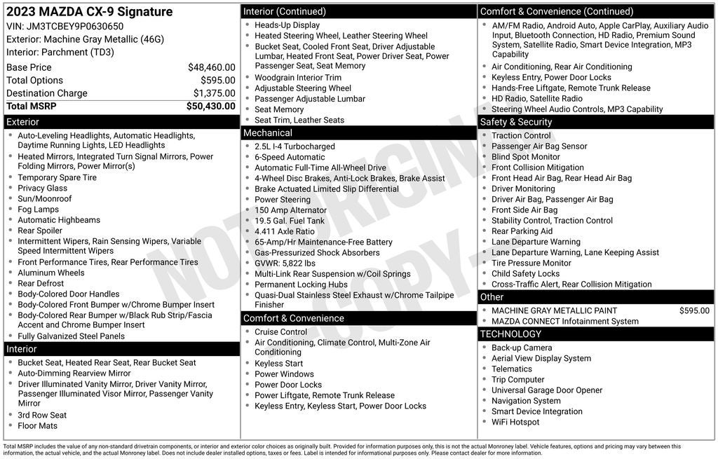 2023 Mazda Mazda CX-9 Signature