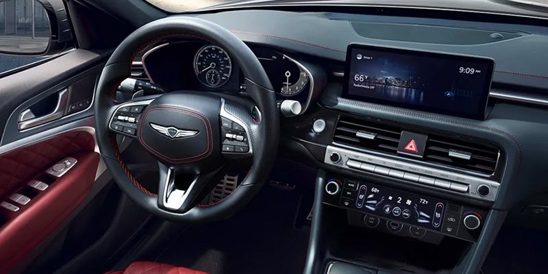 Interior of Genesis vehicle is displayed here.