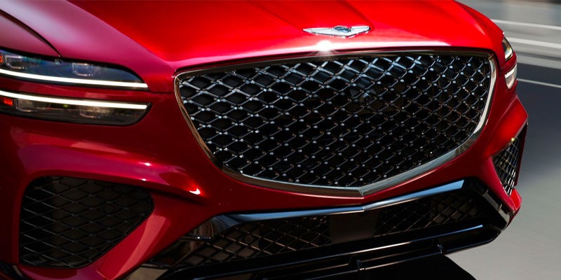Front grill of modern Genesis GV70.